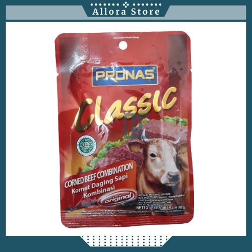 

Pronas Kornet Sapi Classic Sachet 50 gram Beef Corned Praktis Instan untuk Indomie Nasi