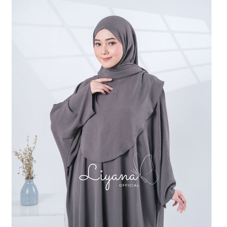 Tunik Hijab Pashmina Instan Liyana Malay Set