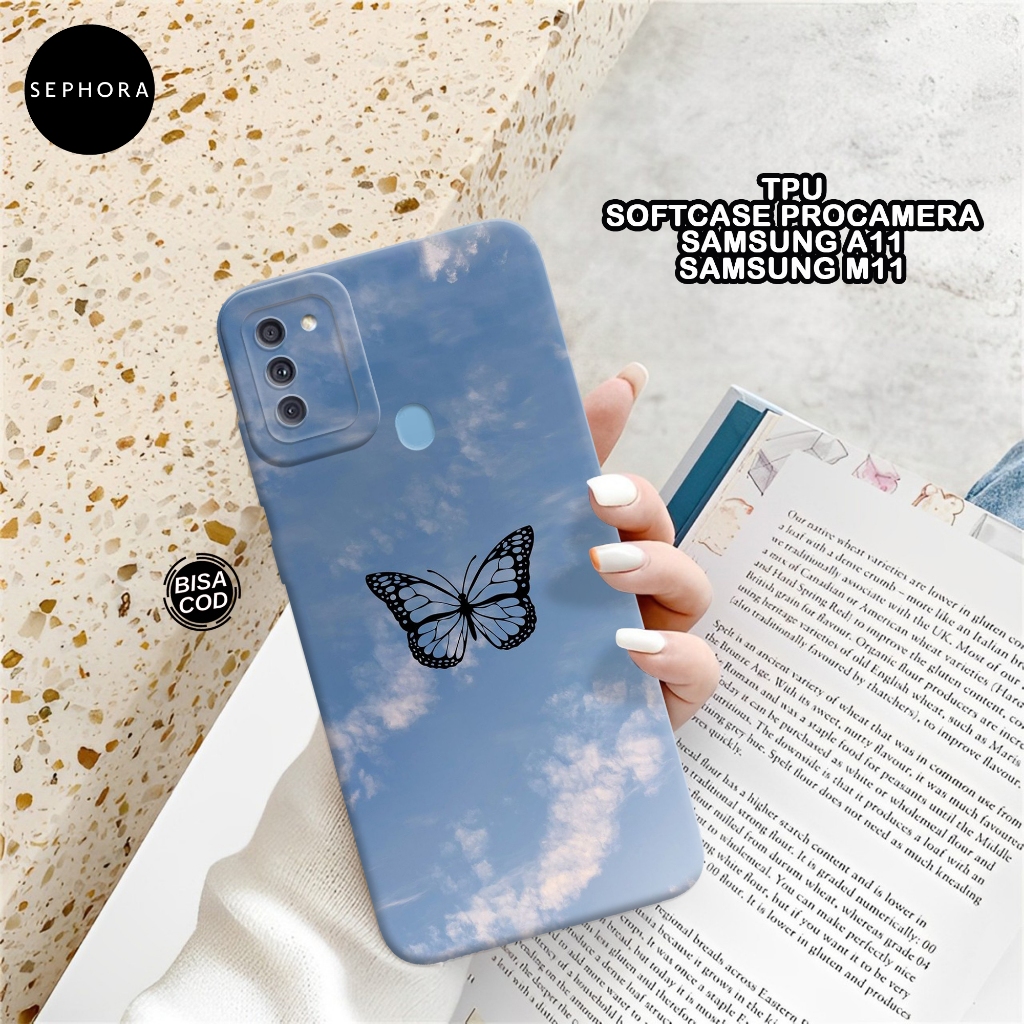Softcase Samsung A11 / M11 Terbaru - Fashion Case Kupu Kupu - Case Samsung A11 / M11 - Case Pro Came