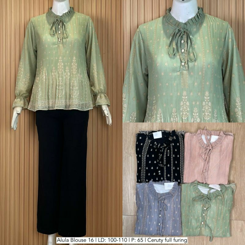 Blouse Atasan ceruty ejust cavell Atasan Bahan Ceruty Motif Kekinian