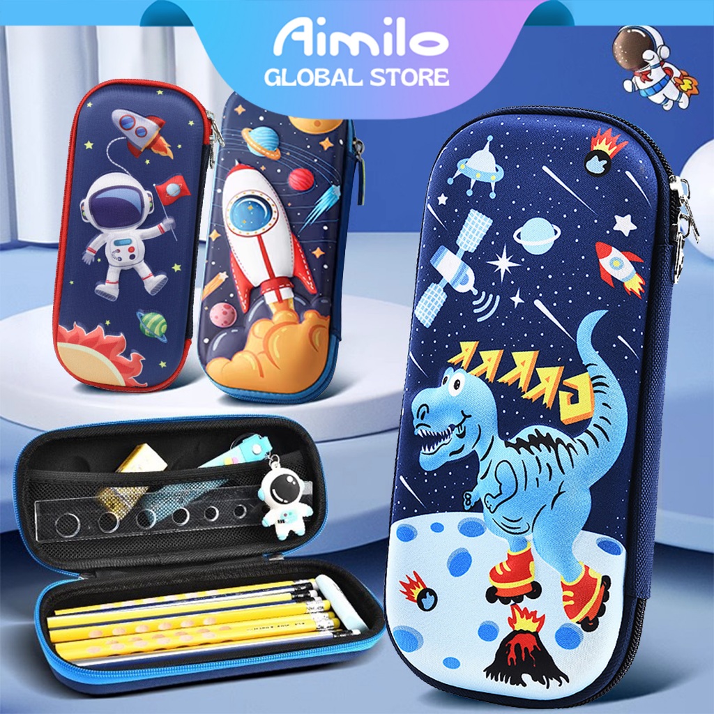 

Aimilo Tempat Pensil Anak Laki Laki Kotak Pensil Aesthetic 3D Waterproof Alat Tulis Sekolah