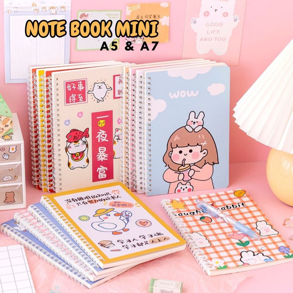 

Note Book Mini Karakter Kartun Lucu / Buku Tulis Mini Binder Catatan Anak Sekolah Motif Kartun