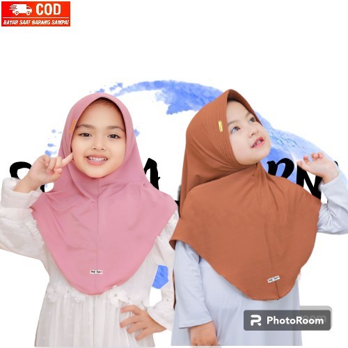 Fatima Jilbab Instan Bergo Fatima Anak Hamidah Jersey |  Hijab Instan Jersey Anak Premium - Kerudung