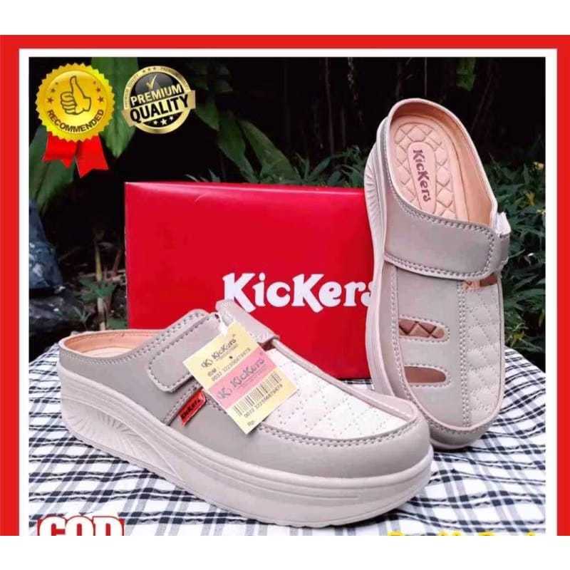 Sepatu Kickers Wedges Wanita Sandal Sepatu Slop Kickers Wedges wanita 6 cm Sepatu Kickers Wanita
