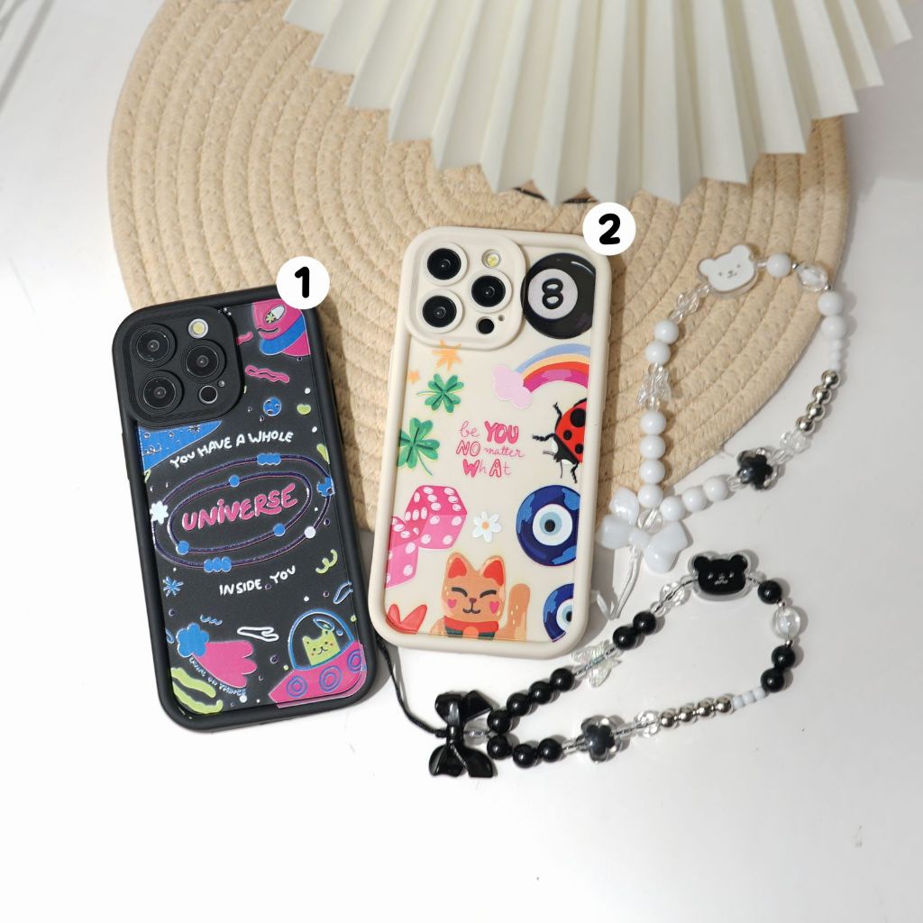 [PU07] Casing + Tali Strap Gantungan  For Xiaomi Redmi 12 13C 12C Redmi A1 A2 A3 10 10A 10C 9A 9C 9T