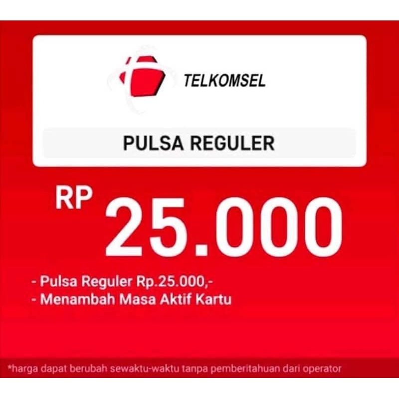Voucher pulsa telkomsel murah (25k)
