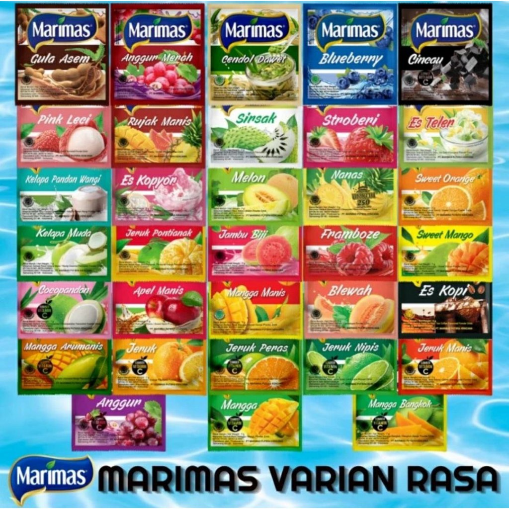 

Marimas Minuman Serbuk instan berbagai varian rasa - Mangga