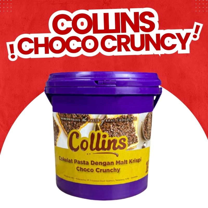 

Collins Dip Glaze Choco Crunchy 1kg Topping Cokelat Pasta Malt Krispi