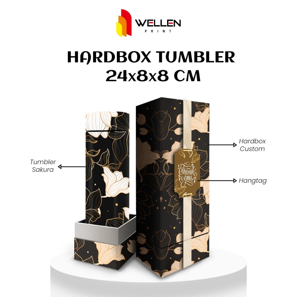 

WELLEN PRINT – Cetak Hardbox Tumbler 24x8x8 cm Custom / Print Packaging Hard Box Hadiah Souvenir Termos / Hampers Kotak Kado Botol Minum