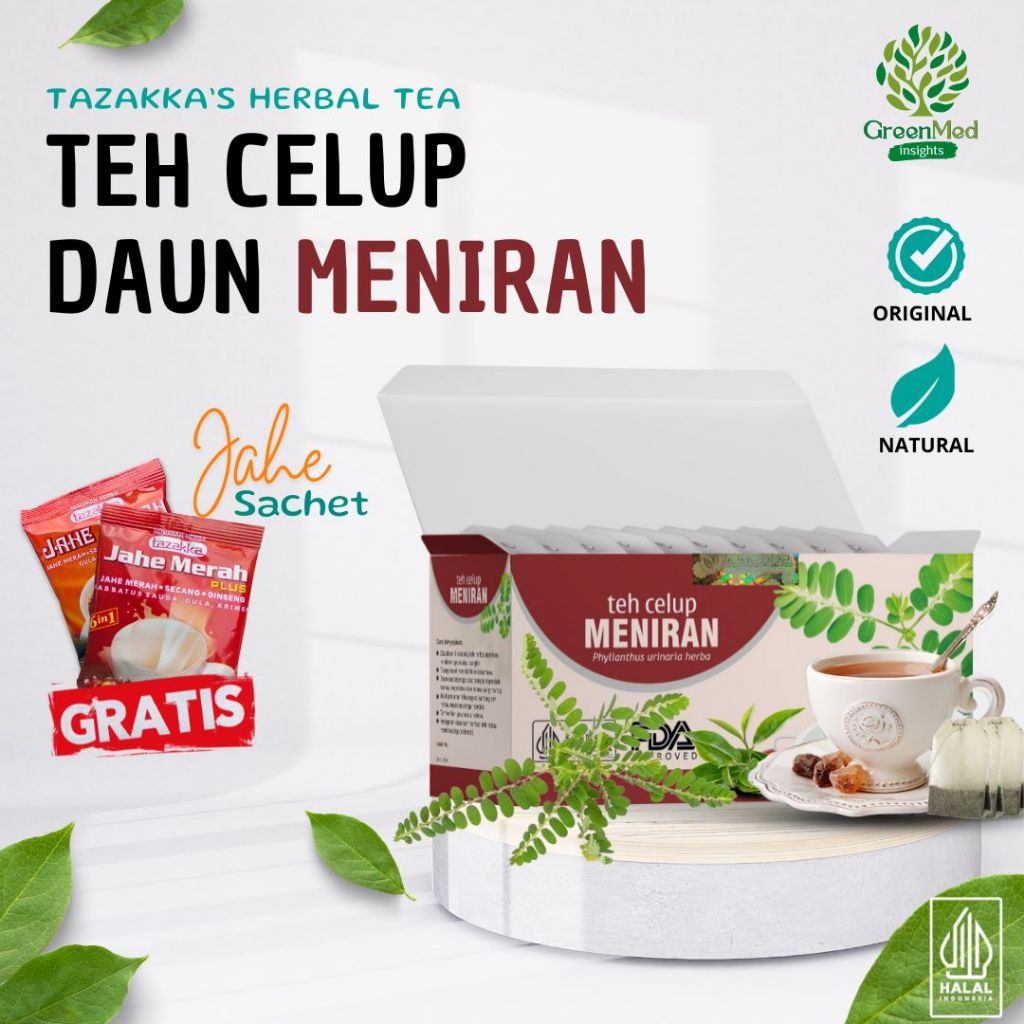 

Teh Daun Meniran Kering Isi 20 Kantung Celup Tazakka Minuman Herbal Tea Bag Vitamin Daya Tahan Tubuh