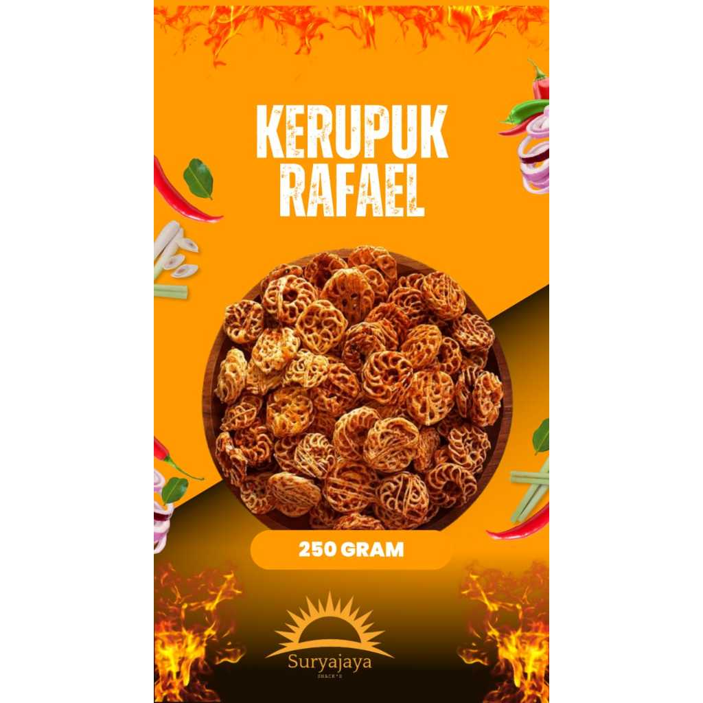 

KERUPUK RAFAEL PEDAS 250 GRAM