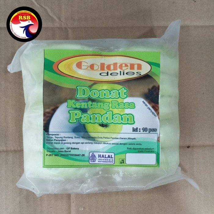 

Donat Pandan Golden Delies Frozen isi 10 pcs