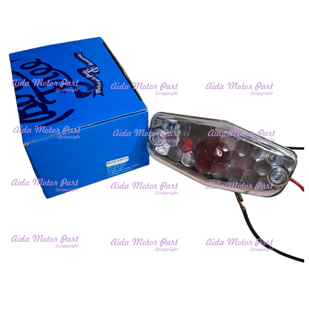 Lampu Stop Stoplamp BSA Diamond Bening Bohlam Bolp Stopan CB Custom