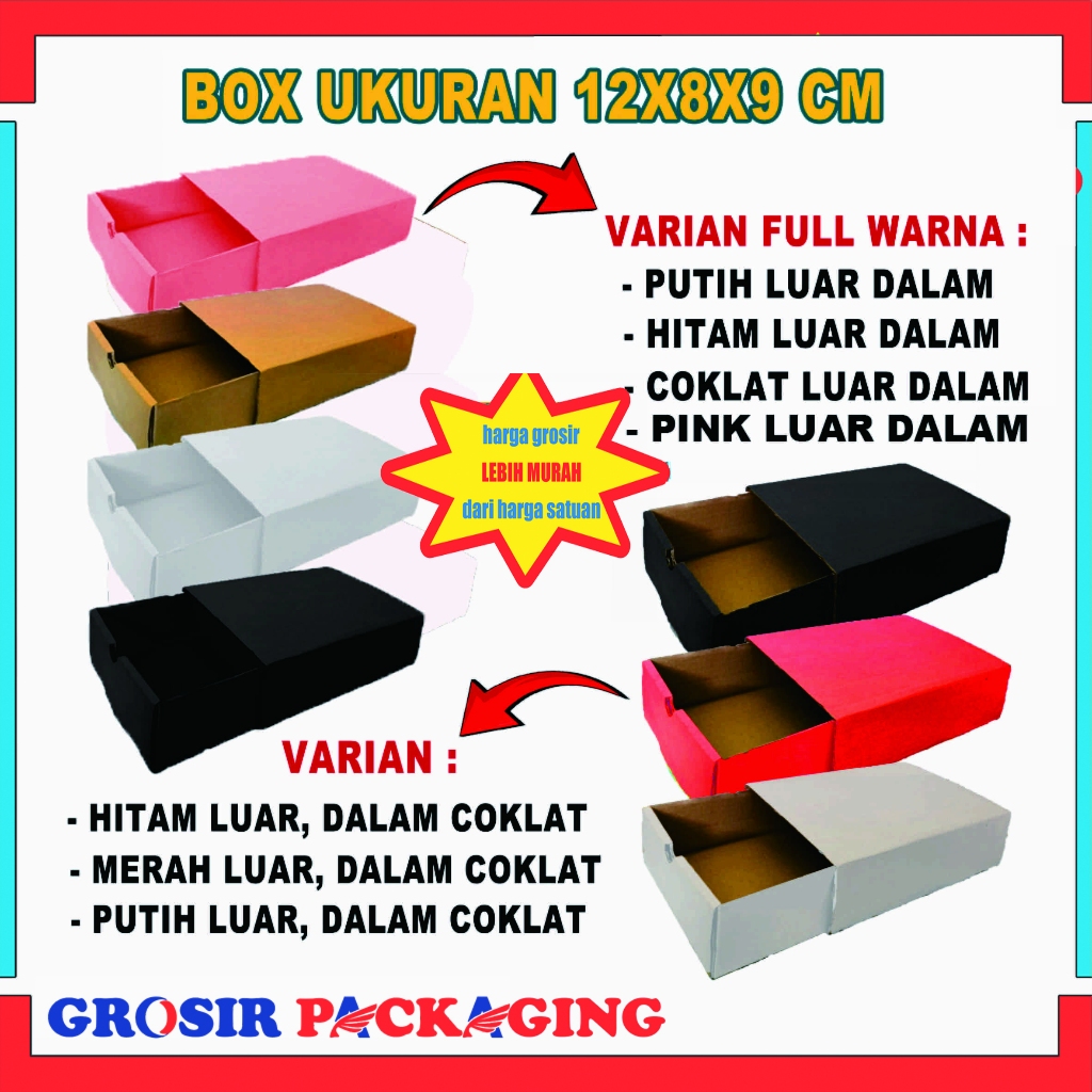 

Box Sleding 12x8x9 Cm/ Kardus/ Box Packaging