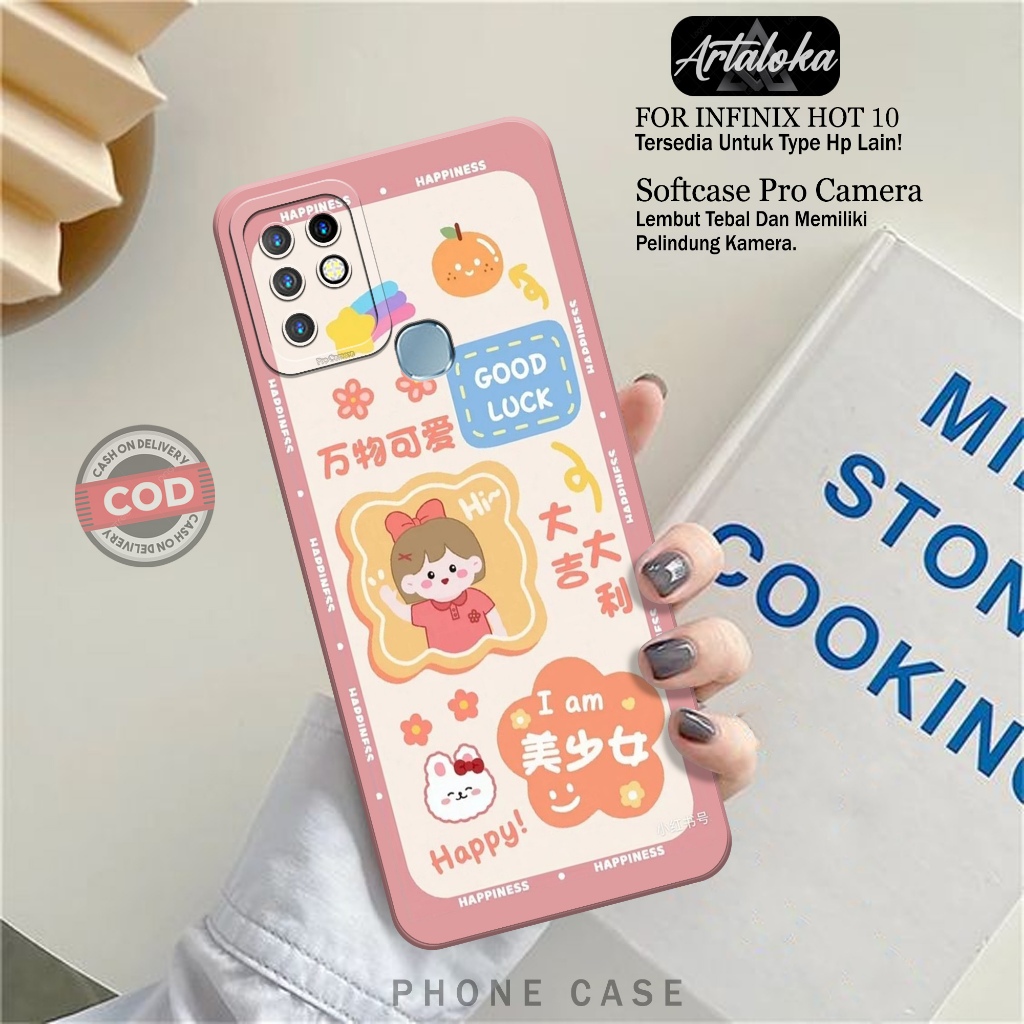 Case Hp Infinix Hot 10 Fashion Case Kartun Softcase Infinix Hot 10 Silikon TPU Pro Camera Casing Inf