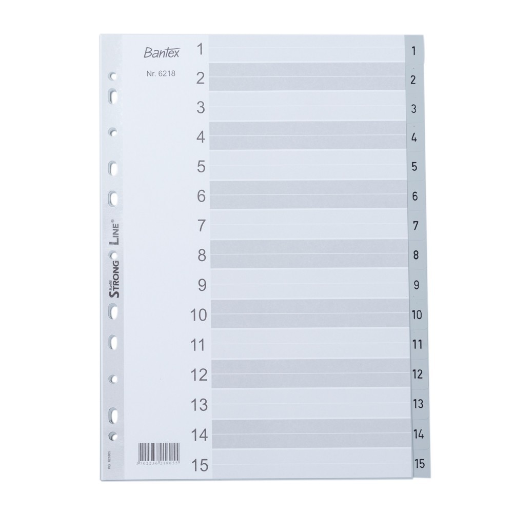 

Bantex Numerical Indexes A4 115 Index (15 pages) 6218 05