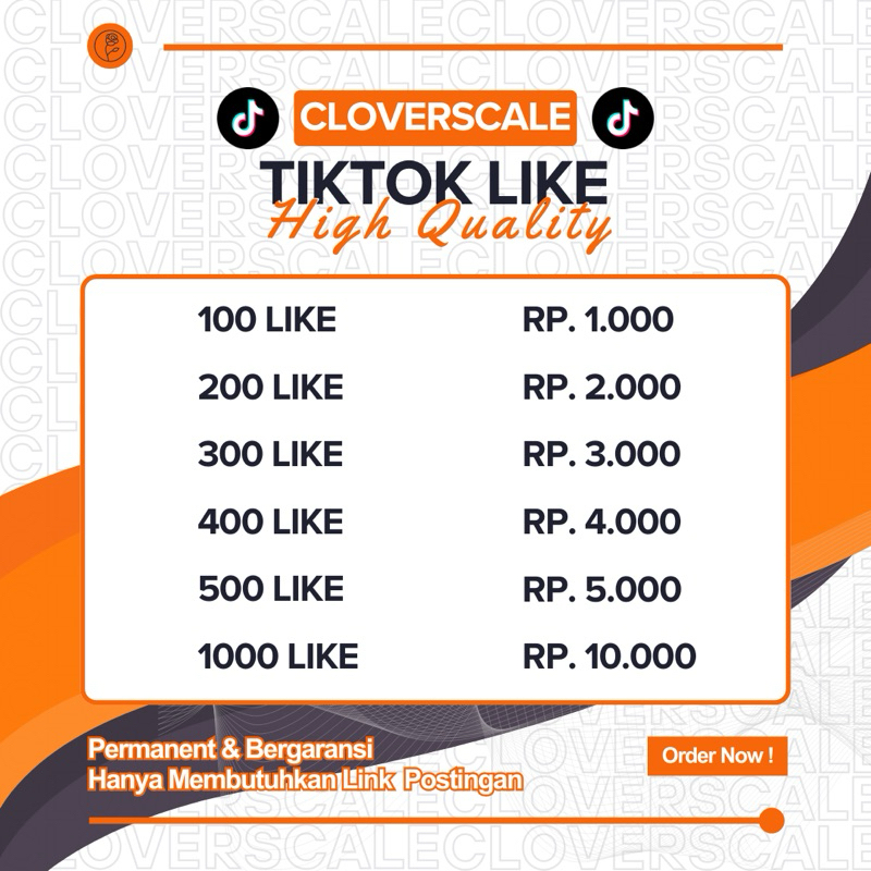 CLVRSCL - TIKTOK LIKE PERMANENT DAN BERGARANSI