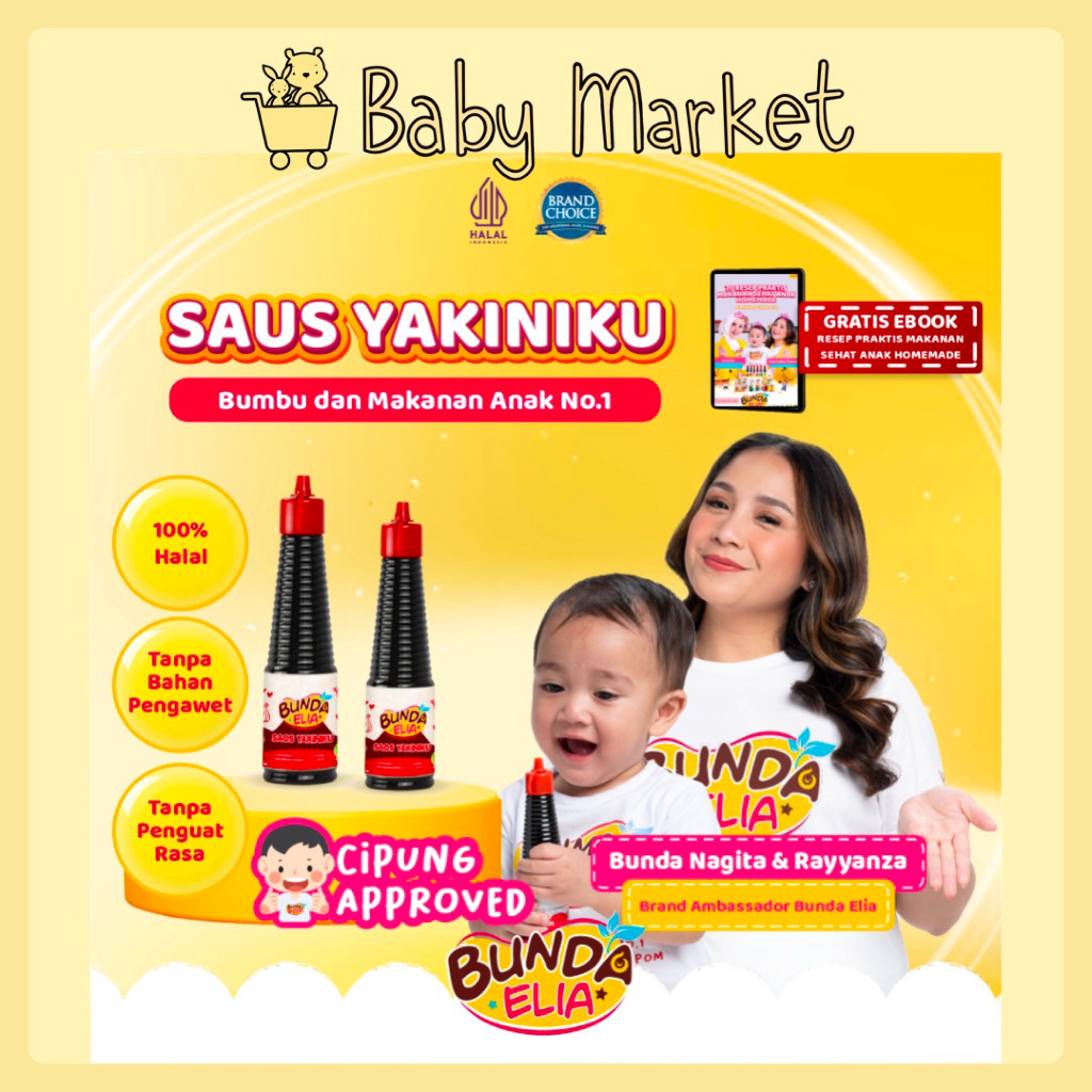 

Bumbu Bunda Elia Saus Yakiniku Non MSG Non Pengawet Saus Anak Saus MPASI 140 Ml