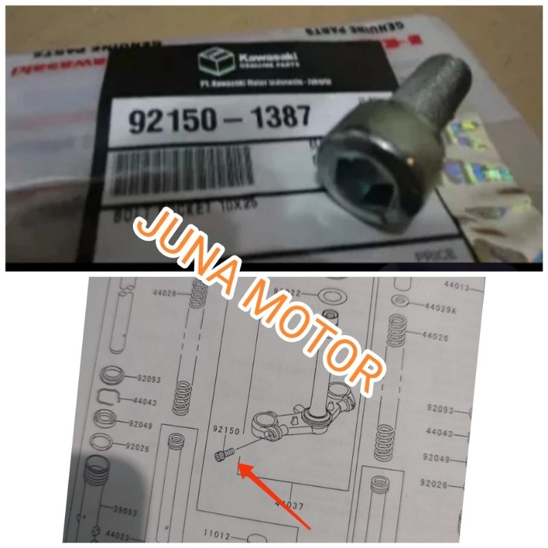 Baut segitiga bawah Ninja R SS Original