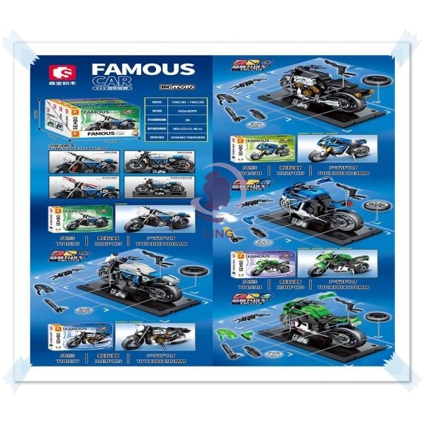 Sembo Block Sepeda Motor - Moge -Motor Balap 714532-39