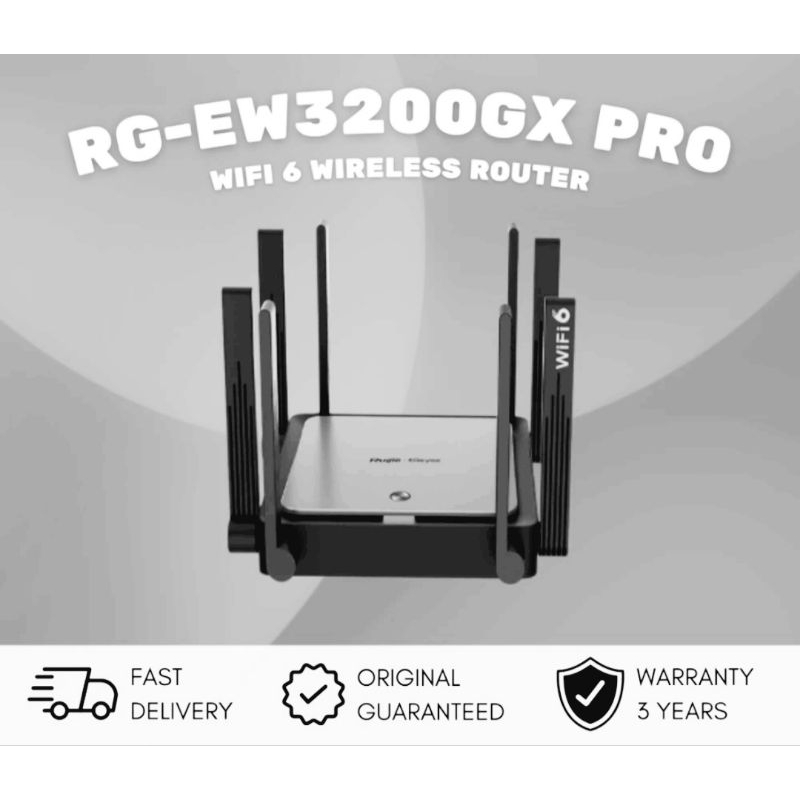 Ruijie Reyee RG-EW3200GX PRO Wifi6 AX1800 Dual band Wireless Router Gigabit