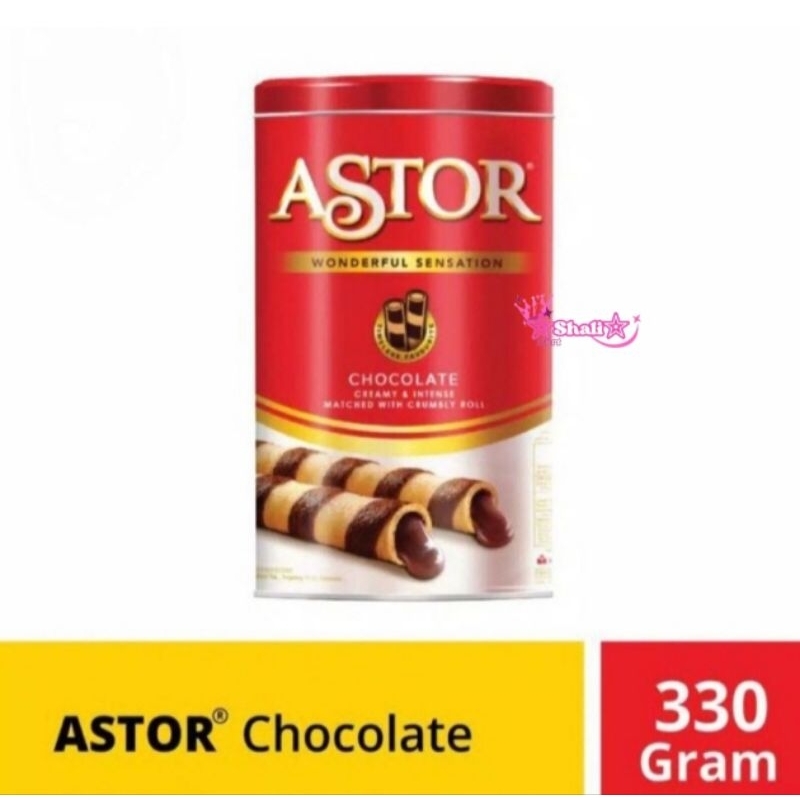 

Astor chocolate kaleng 330 gr | wafer stik cokelat