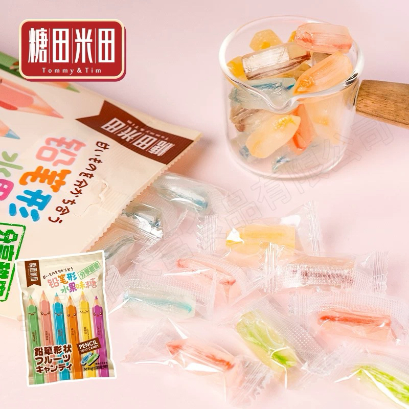 

RB Tommy And Tim Pencil Shape Fruity Hard Candy Permen Buah Bentuk Pensil Bebek Duck Shape Candy