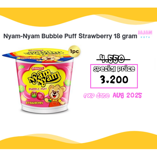 

Nyam Nyam Bubble Puff Strawberry 18 gram