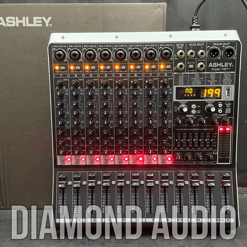 mixer ashley super m8 pro original 8 channel new model