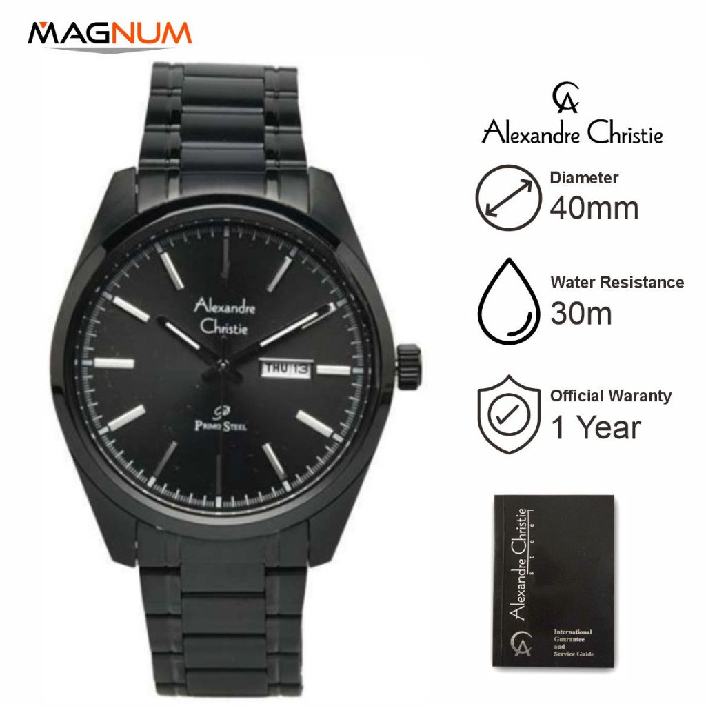 12.12 Jam Tangan Pria Alexandre Christie AC 1025 ME BIPBA Original Garansi Resmi