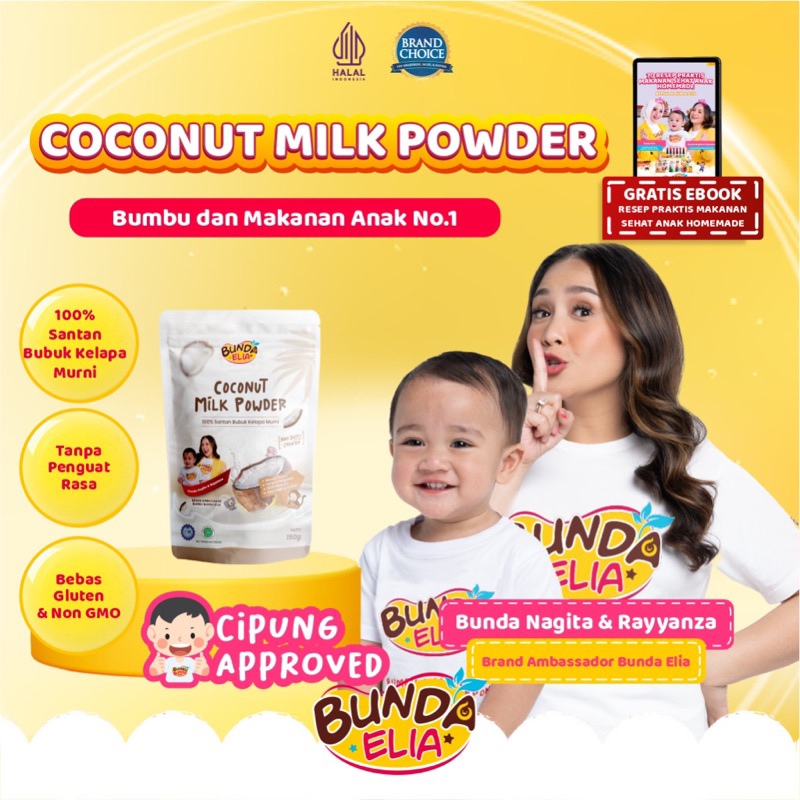 

[Exp16/11/24] Bumbu Bunda Elia Coconut Milk Powder / Santan MPASI / Santan Anak / BB Booster MPASI / Santan Organik / Lemak MPASI / Lemak Bayi / Penambah Berat Badan Bayi / Penambah Berat Badan Anak