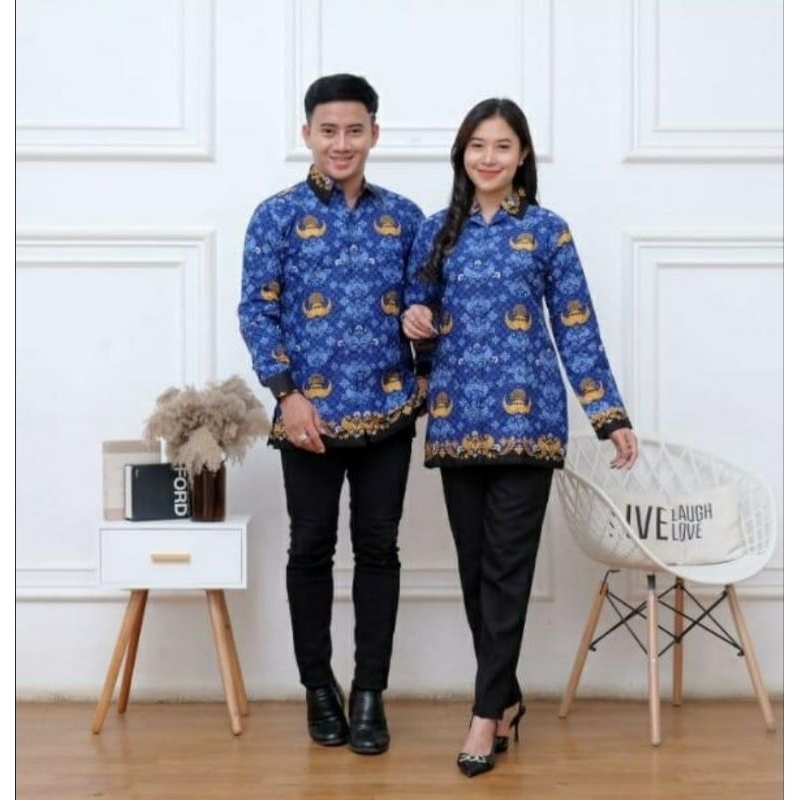 korpri cewek furing hero bahan katun premiun||size lengkap