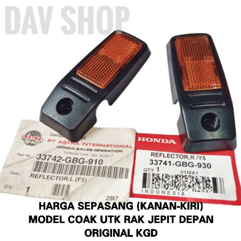 REFLEKTOR/MATA KUCING SPAKBOR DEPAN HONDA ASTREA GRAND BULUS IMPRESSA LEGENDA ORIGINAL KGD