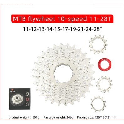 Wake Sprocket 10 Speed 11-28T Gear Cassette Sepeda Lipat MTB Roadbike