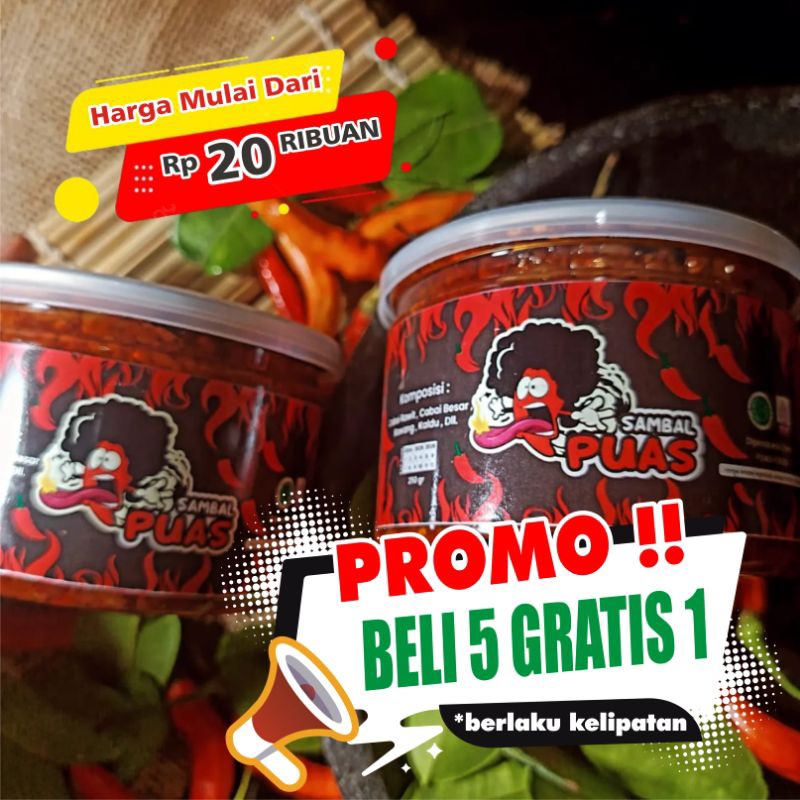 

Sambal Bawang,Cumi,Pete,Teri,Ireng,Dll *SAMBAL PUAS PEDASNYA KELAS!!!* 300Gram Sambel