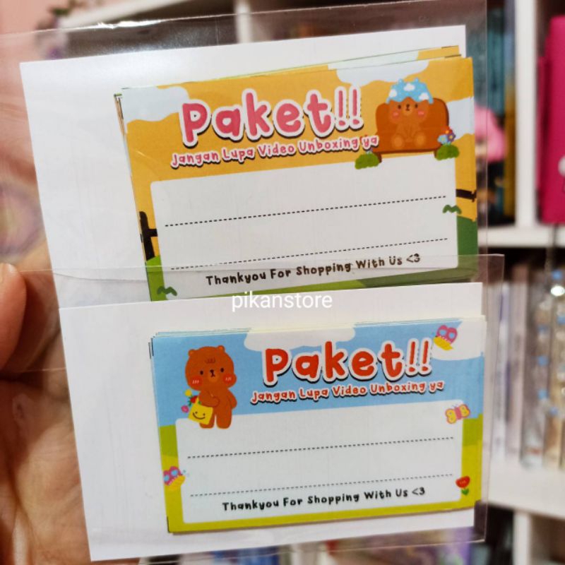 

[10pcs] Sticker Resi Pengiriman/ Stiker Resi Olshop/ Label Pengiriman Paket Cute Lucu