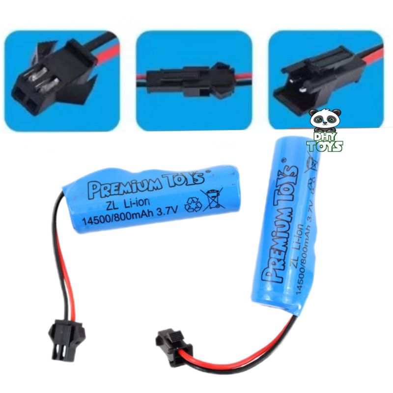 BATRAI CAS 14500 3.7 VOLT 800 mAh Li-ion Batrai Cadangan Mobil Rc Remot Control