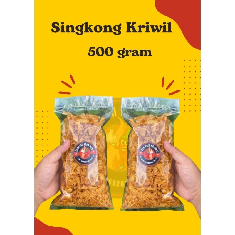 

Keripik singkong kriwil pedas 500 gram