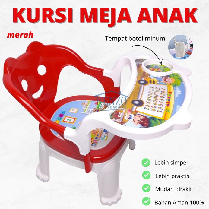 DISCOUNT TODAY Bangku Sandaran Anak Plastik Kursi Belajar Anak Plastik Kuat Awet  KURSI  MEJA