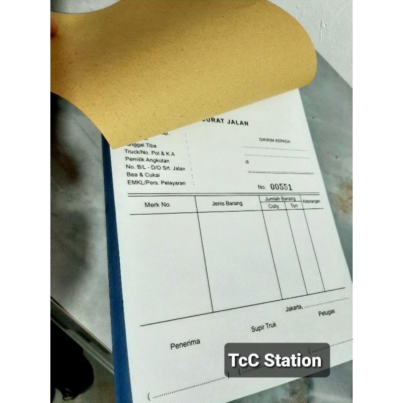 Costum Nota Surat Jalan 1/2 folio NCR 5 ply 5 rangkap 5ply
