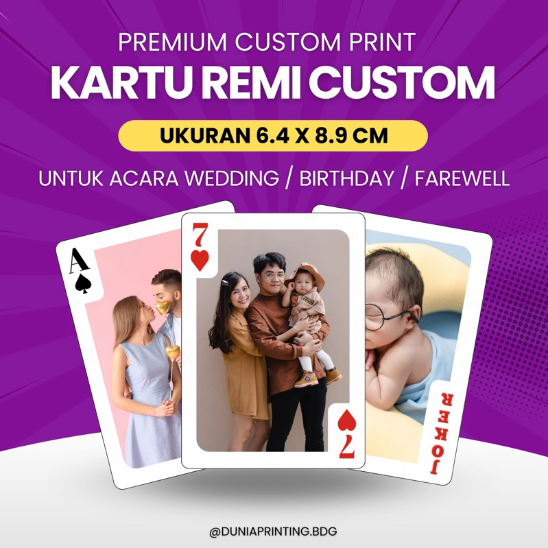 [EXPRESS] Cetak Kartu Remi Custom / Foto Card | Playing Card | Kartu Foto Pribadi | Premium Quality