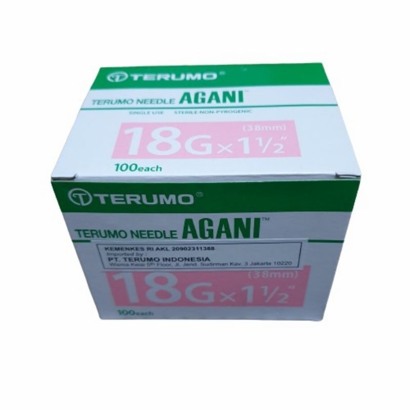 Needle Terumo Agani  Needle Agani 18G 22G 27G 1 Box