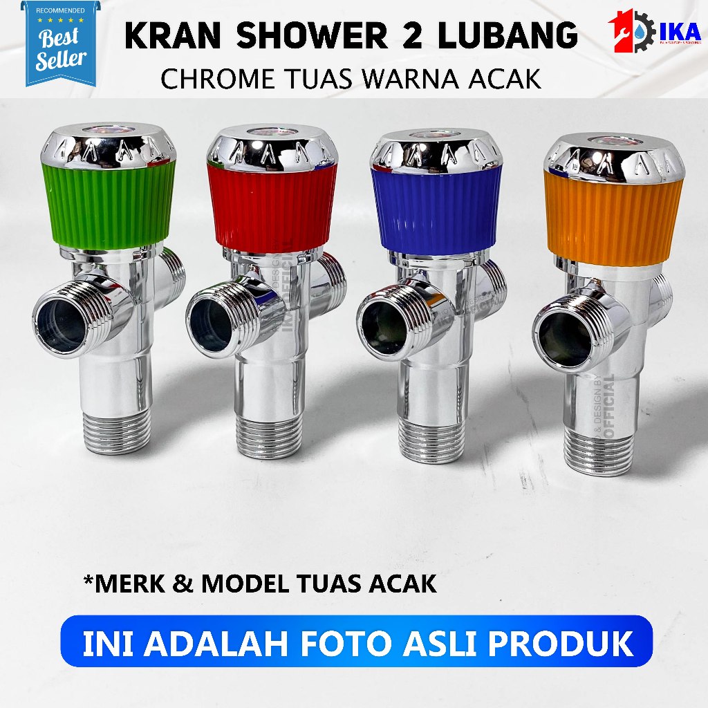 Stop Kran Kloset 2 Cabang Double PVC Jet Shower  Keran Bidet T Model Tee TERMURAH 1 DAN 2 LUBANG Sto