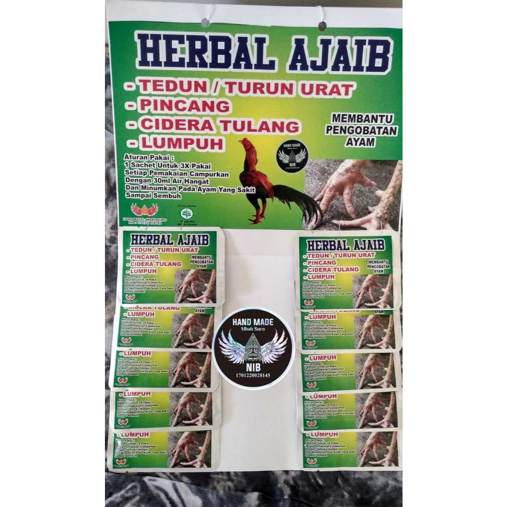 *Mbah Suro* Jamu Herbal Ajaib Jamu Ayam Tedun Pincang Cidera Tulang Lumpuh| Renteng