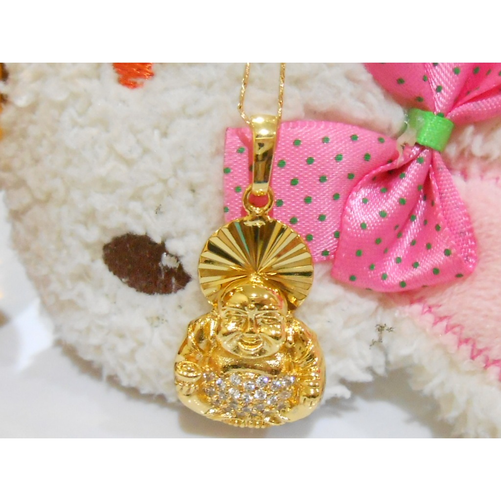 24K SJ0825 Xuping Kalung 45 cm + Liontin Budha Emas