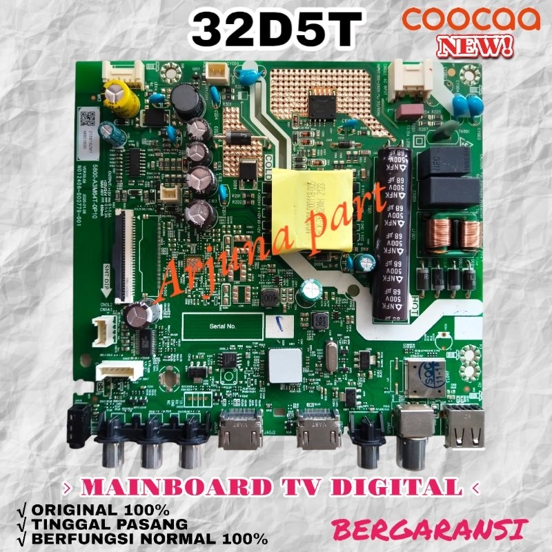 MAINBOARD TV COOCAA 32D5T / MB TV COOCAA 32D5T / MESIN TV COOCAA 32D5T / MODUL TV COOCAA 32D5T / MB 