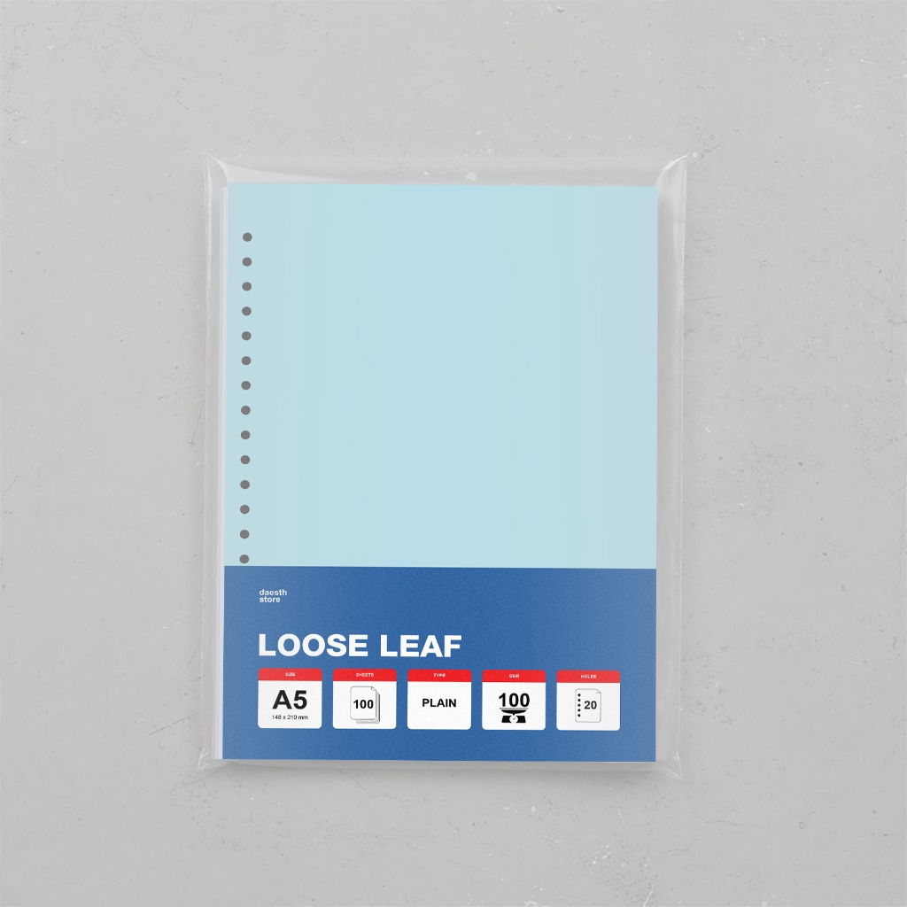 

Kertas Binder Polos Loose Leaf A5