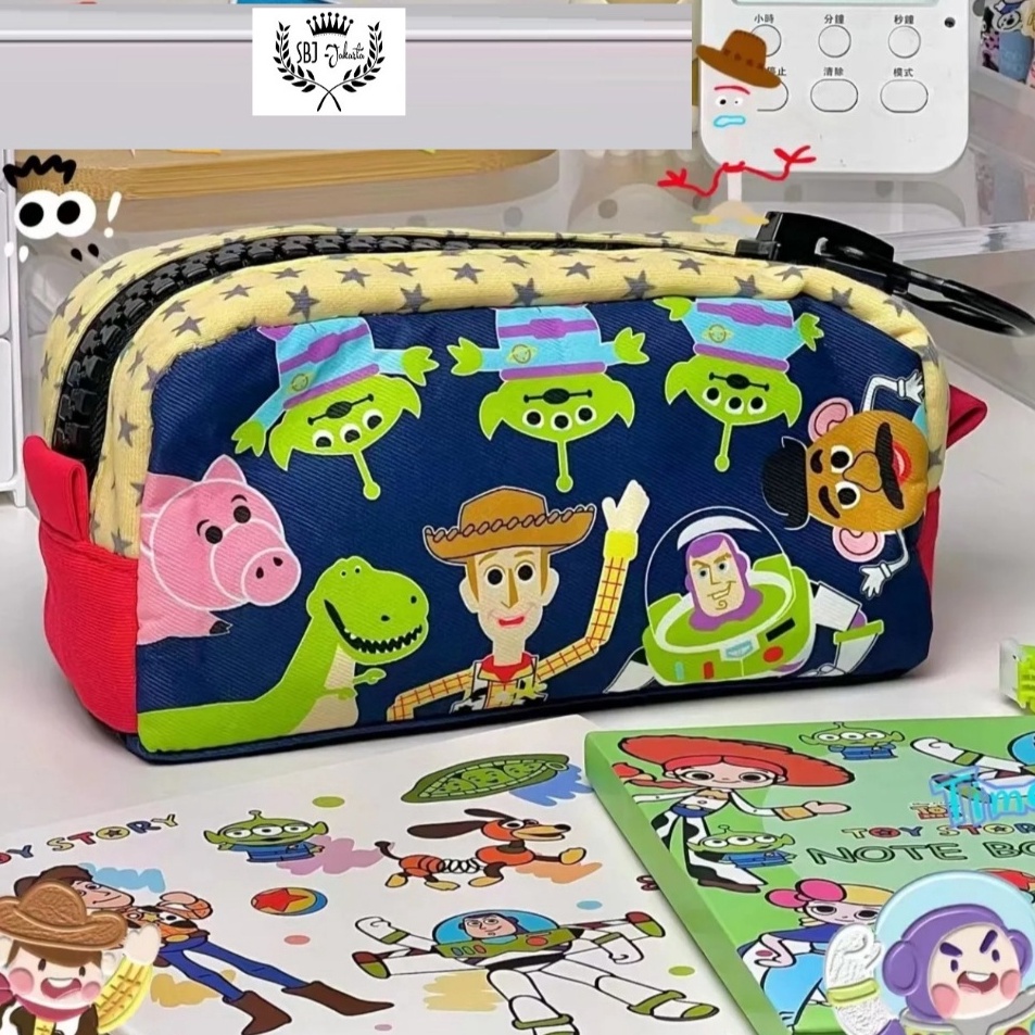 

Siap Kirim Tempat Pensil Kotak pensil Softcase kanvas Toy Story Sanrio My melody Pochacco resleting besar