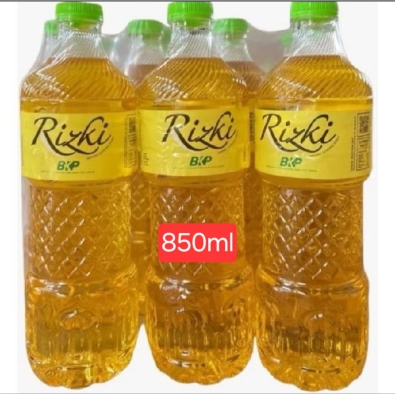 

Rizki minyak goreng botol 850ml / Kardus (12botol)