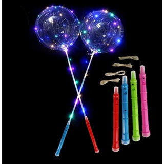 Balon Lampu LED Tumblr Gagang  Warna Warni Rainbow